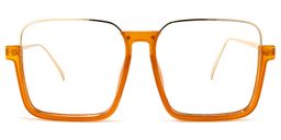 Velez Square Orange Glasses0