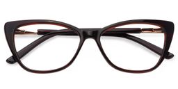 Candra Cat eye Brown Glasses1