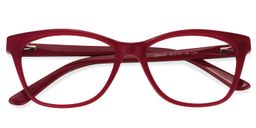 Carly Square Red Glasses1