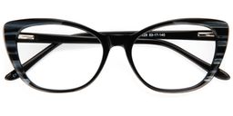 Teresa Striped Cat Eye Glasses1