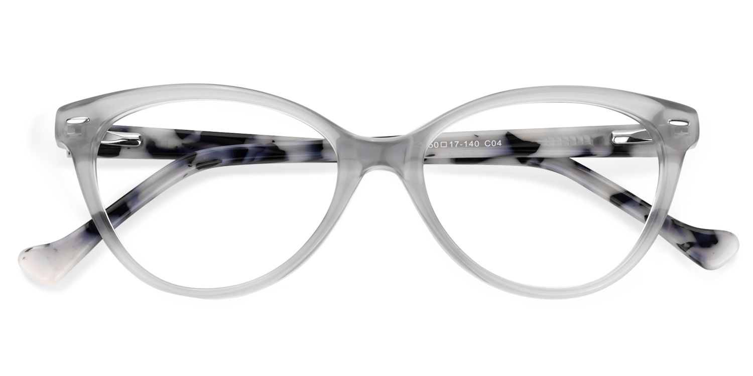 Oval Gray Glasses | Zeelool Glasses1