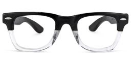 Mullane Square Black-Clear Glasses0