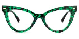 Colla Cateye Green-Floral Glasses2