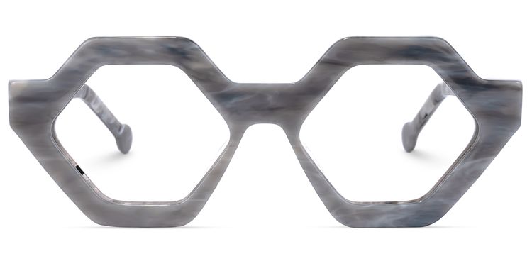 Barreto Geometric Gray Glasses