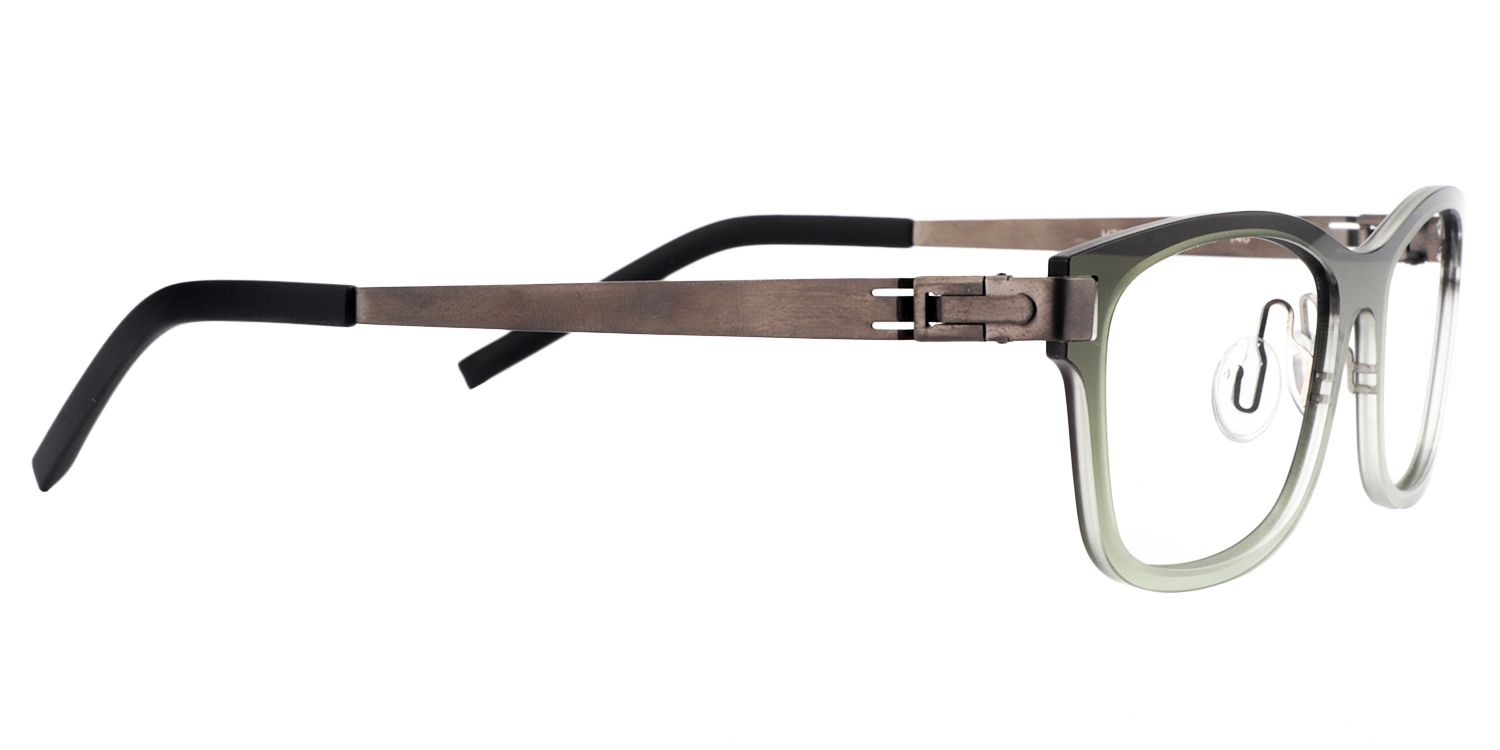 Rectangle Dark-Green Glasses | Zeelool Glasses2