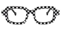 Rune Square Black-White Glasses0