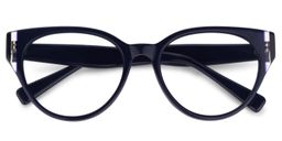 Carroll Oval Dark Blue Glasses1