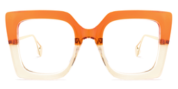 Qatar Orange Square Glasses0