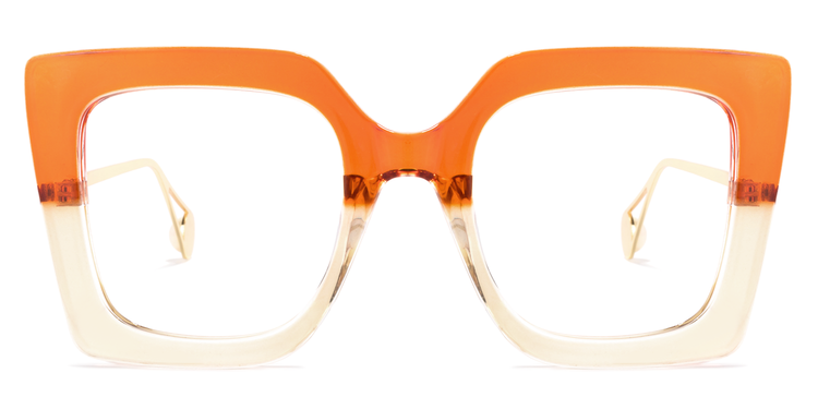Qatar Orange Square Glasses