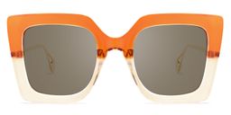 Qatar Orange Square Sunglasses0