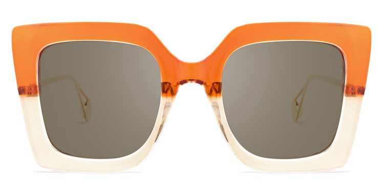 Qatar Orange Square Sunglasses