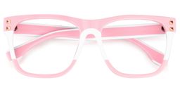 Caryn Square Pink Glasses1