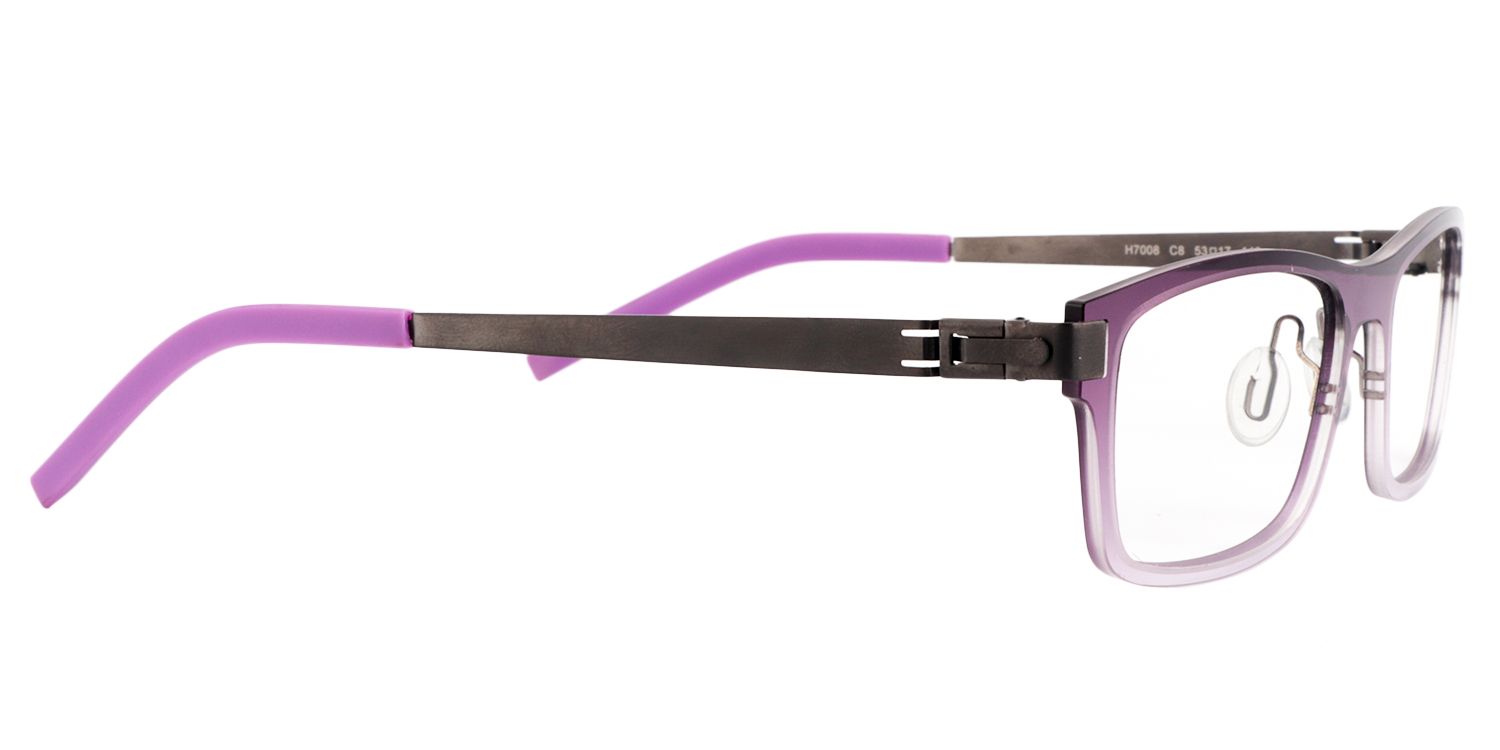 Rectangle Red-Pink Glasses | Zeelool Glasses4
