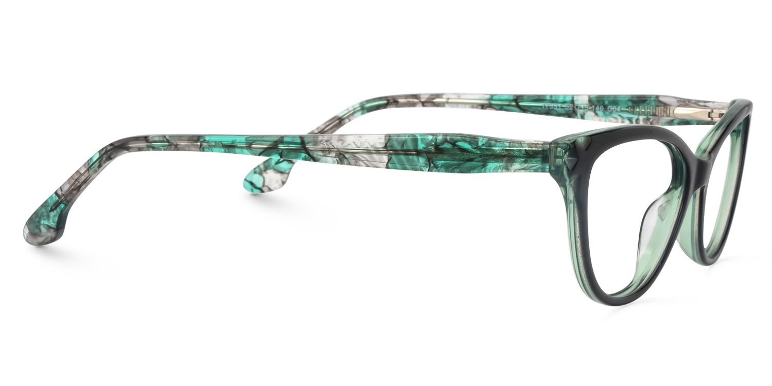 Cat Eye Dark Green Glasses | Zeelool Glasses4