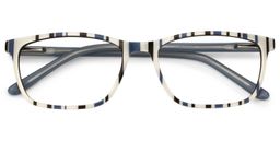 Akihito Rectangle Blue Black Glasses1