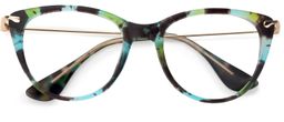 Clement Cat Eye Green-Black Glasses1