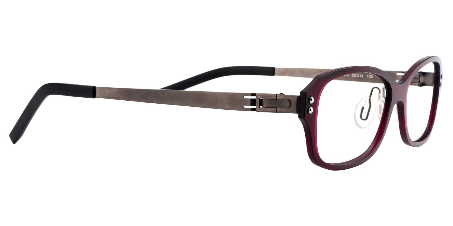 Rectangle Red Glasses | Zeelool Glasses2