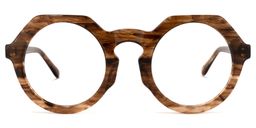 Pirtle Geometric Brown Glasses0