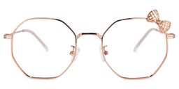 Kaitlyn Rose-Gold Geometric Glasses0