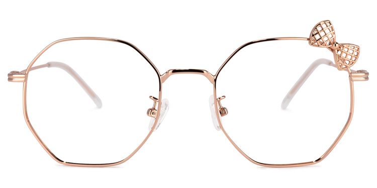 Kaitlyn Rose-Gold Geometric Glasses