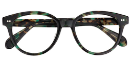 Quincy Oval Green Floral Glasses1