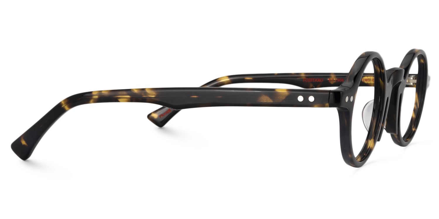 Round Yellow-Tortoise Glasses | Zeelool Glasses4