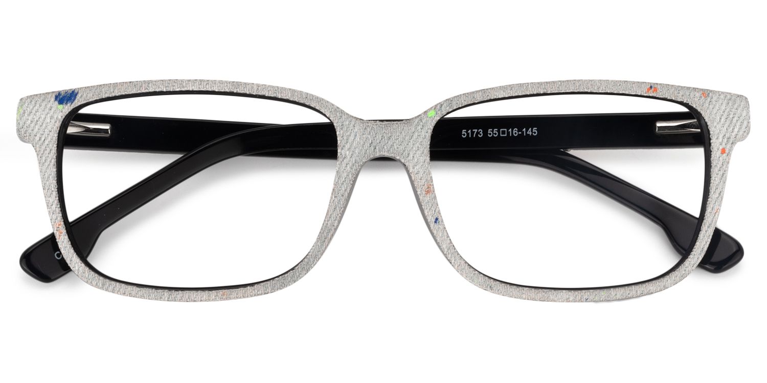 Rectangle Gray Glasses | Zeelool Glasses1