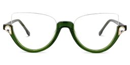 Felicia Cat Eye Green Glasses 0