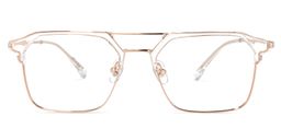 Mestey Sqaure Rose-Gold Glasses0