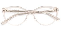 Cheri Cat Eye Beige Glasses1