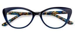 Chloris Cat Eye Dark Blue Glasses1