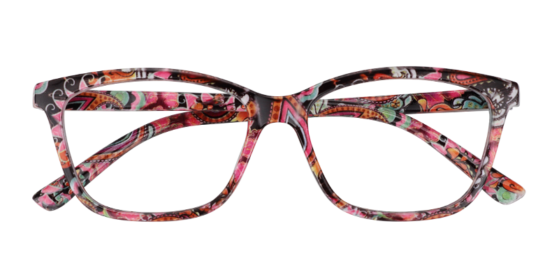 Rectangle Orange Reading Glasses | Zeelool Reading Glasses1