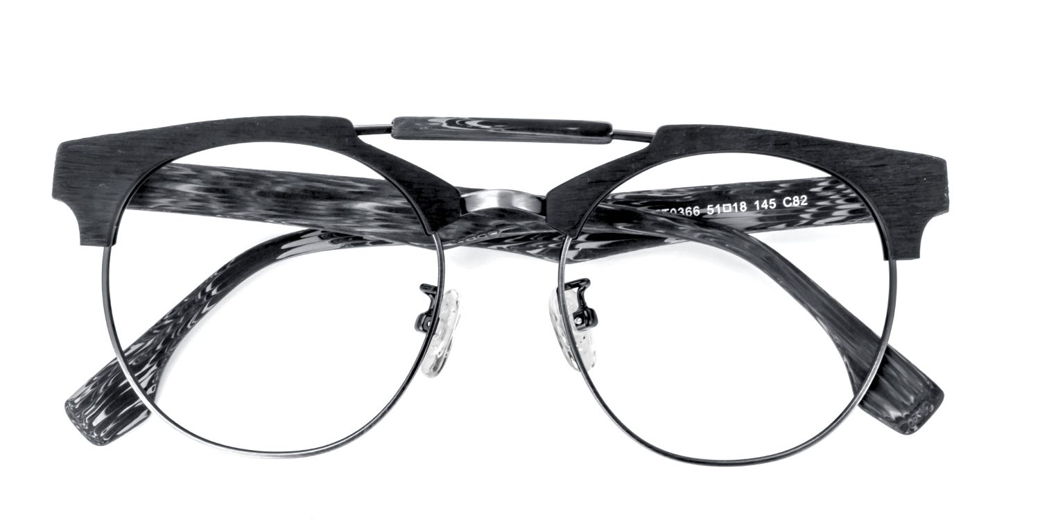 Aviator Black Glasses | Zeelool Glasses1