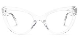 Claudette Clear Cat eye Glasses0