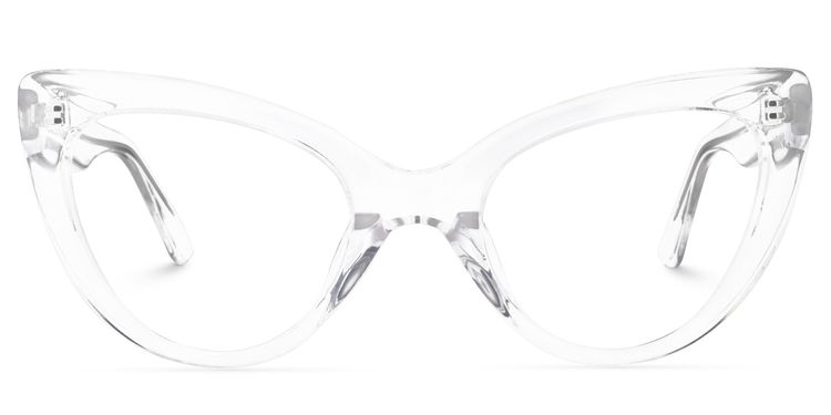 Claudette Clear Cat eye Glasses