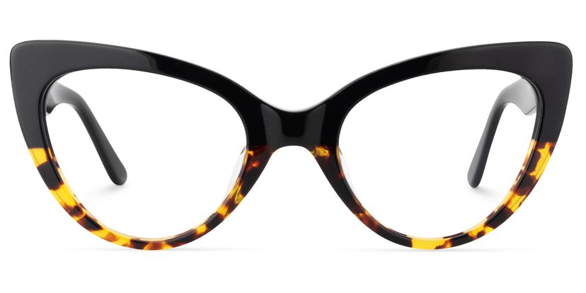 Claudette Cat Eye Yellow Tortoise Glasses