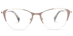 Cleanthe Cat Eye Dusty-Pink Glasses0