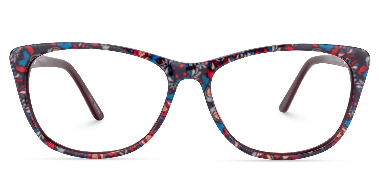 Rectangle Floral Glasses | Zeelool Glasses0