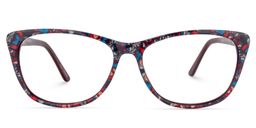 Cleatus Rectangle Floral Glasses0