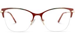 Clive Cat Eye Red Glasses0