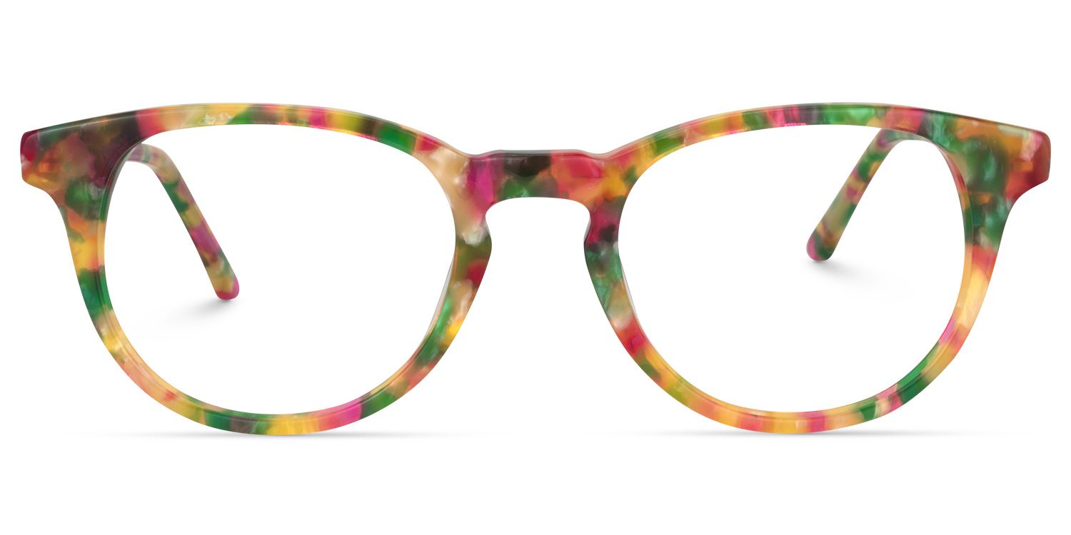 Round Green Floral Glasses | Zeelool Glasses0