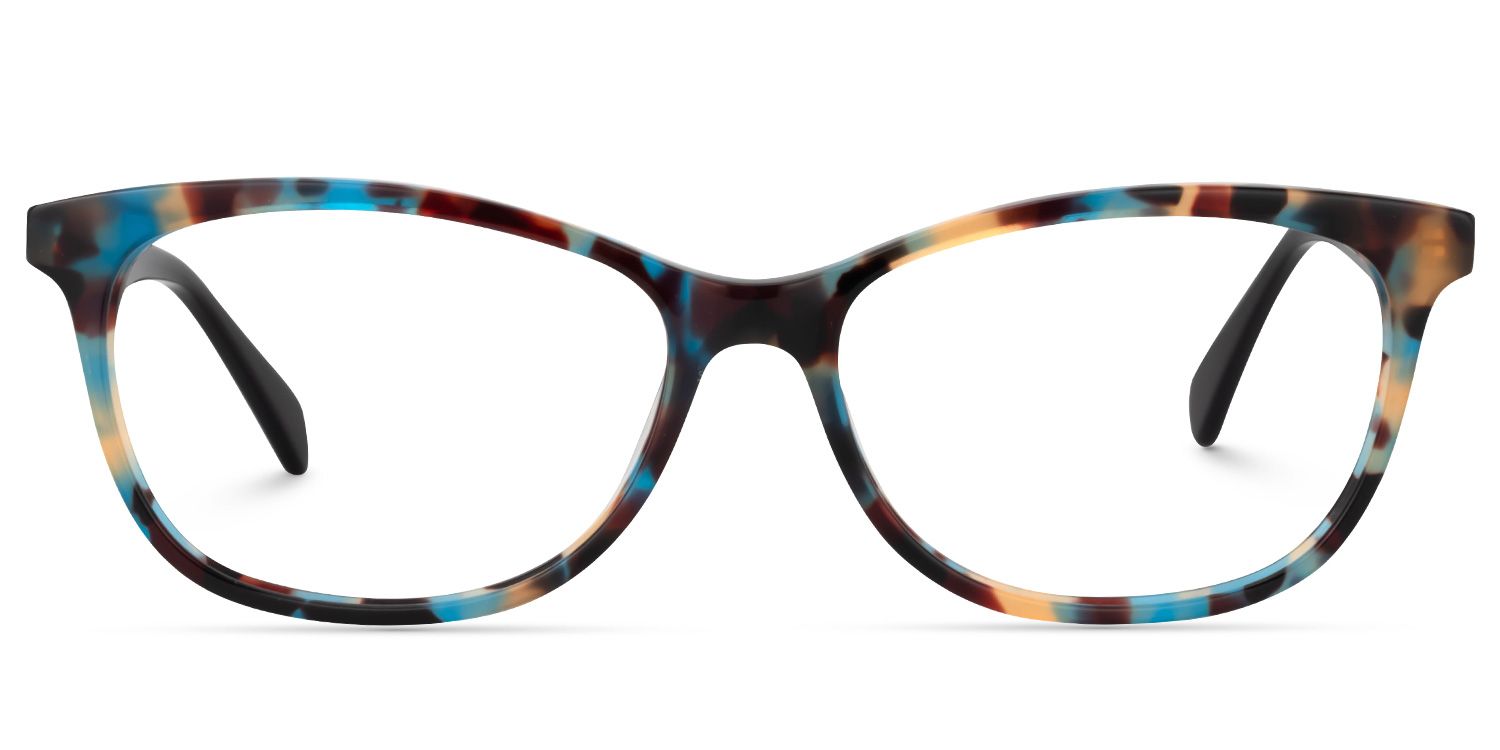 Rectangle Blue Tortoise Glasses | Zeelool Glasses0