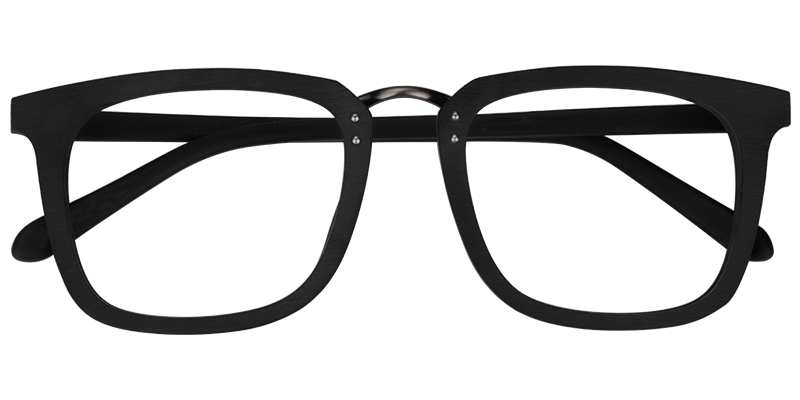 Rectangle Black Glasses | Zeelool Prescription Glasses1
