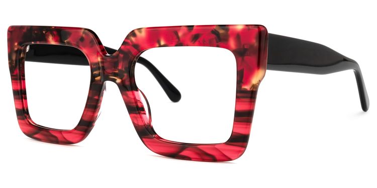Brandon Square Red Glasses