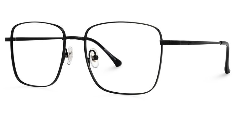 Earlene Square Black Glasses