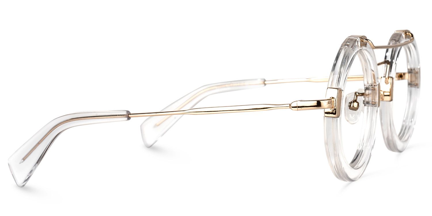 Martis Round Clear Glasses | Zeelool Glasses2