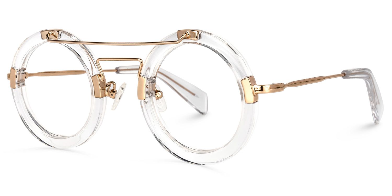 Martis Round Clear Glasses | Zeelool Glasses1