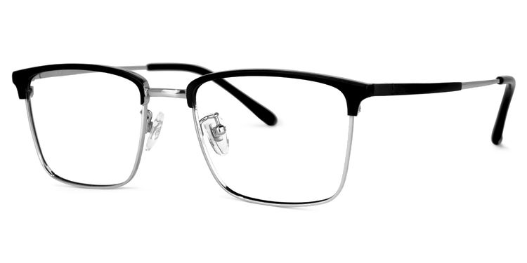 Suella Square Black-Silver Glasses