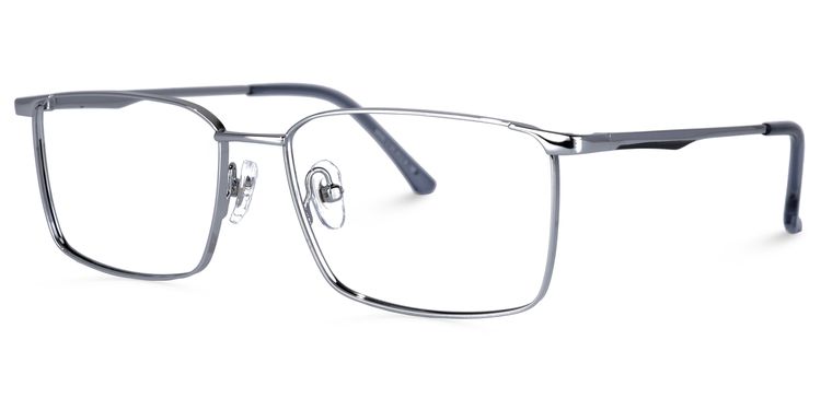 Tyrone Rectangle Silver Glasses