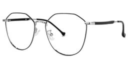 Magaly Geometric Black-Silver Glasses1